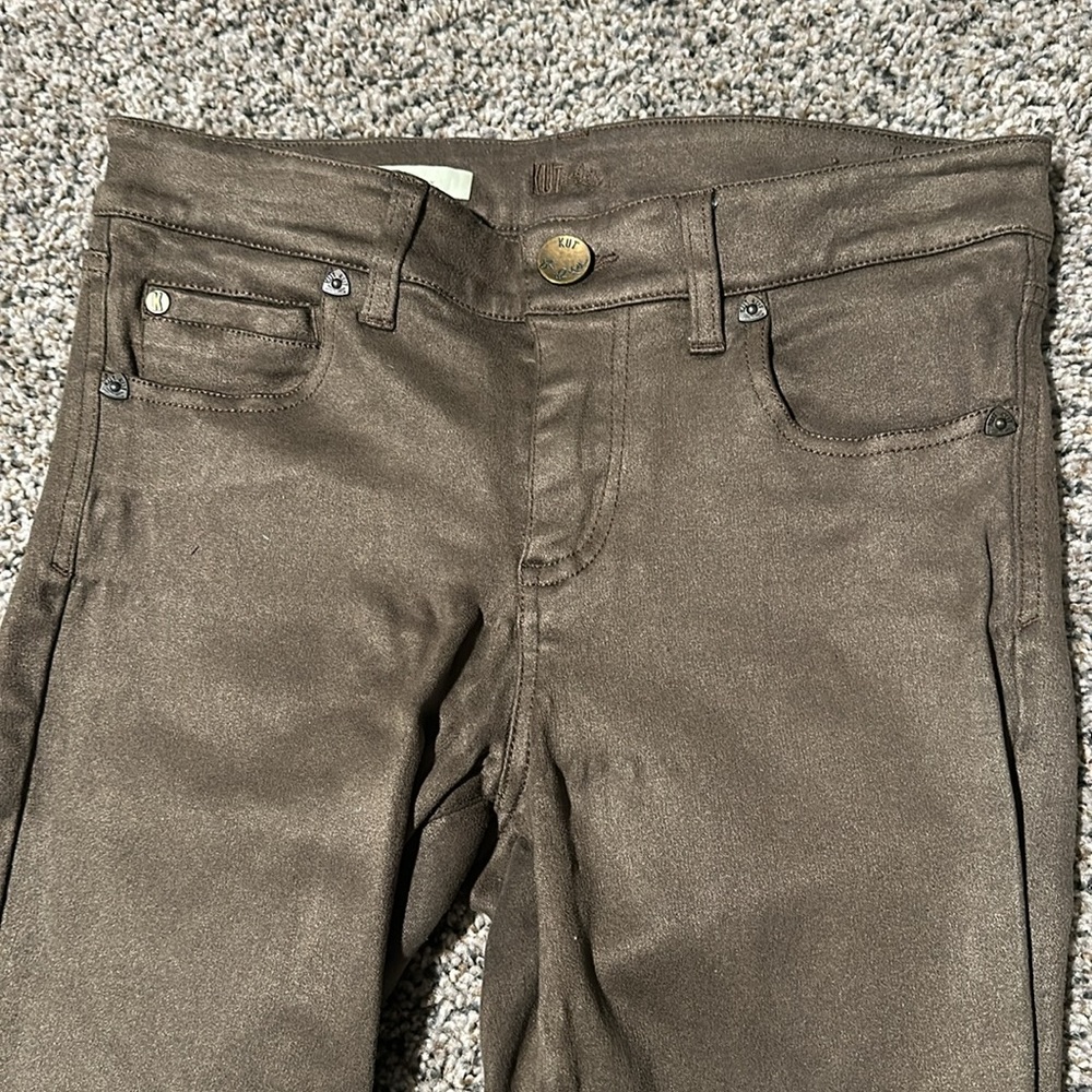 Toothpick skinny faux suede pants - Picture 4 of 10